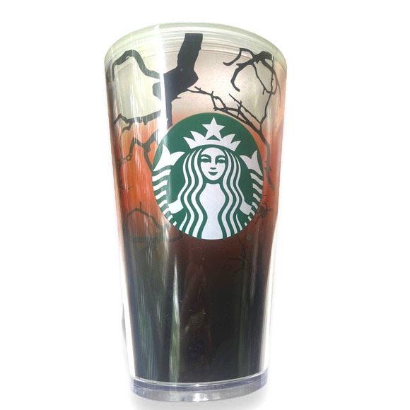 Starbucks RAVEN'S PERCH 2022 Halloween 16 oz Cold Cup *Glow in the Dark* - Picture 11 of 13